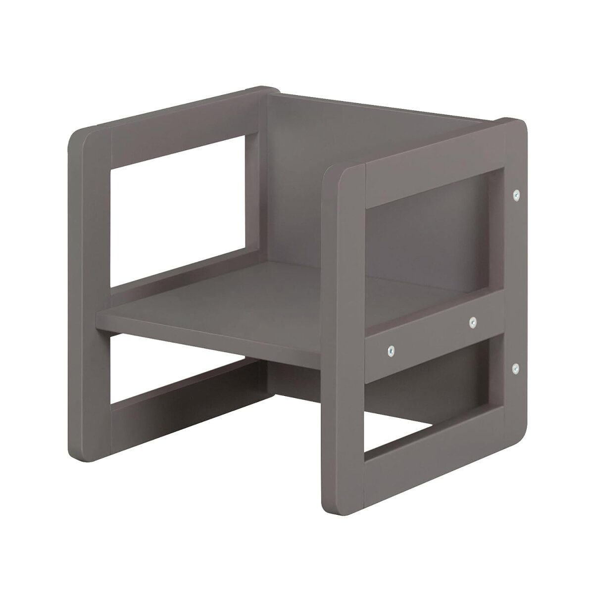 roba children's seating group 3in1 - reversible stool & table - convertible into a children's bench, anthracite