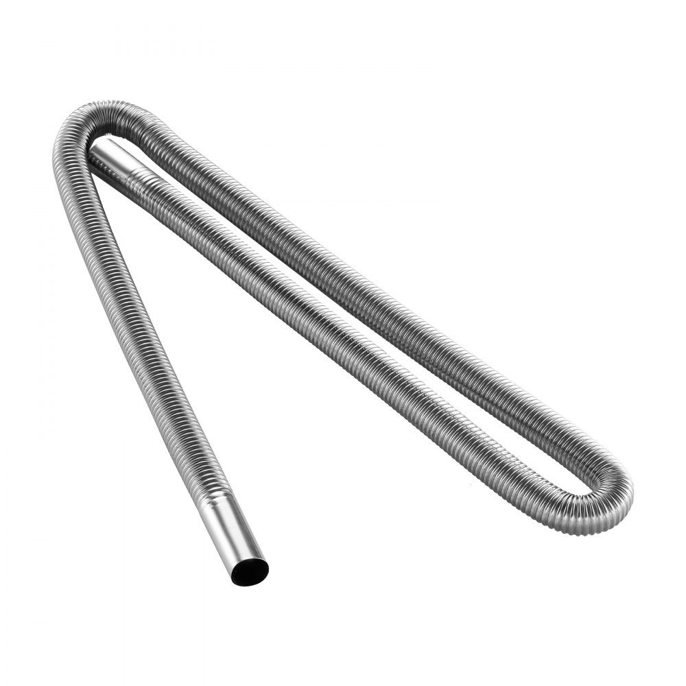 Exhaust pipe auxiliary heater Flexible exhaust hose 149 cm for car diesel heater with 2 clamps, stainless steel exhaust pipe with Φ 25 mm cross section for 2 kW / 5 kW / 8 kW diesel heaters air heaters