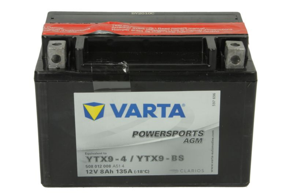 VARTA YTX9-BS AGM 12V 8AH 135A L+ – Part No. HT-47093