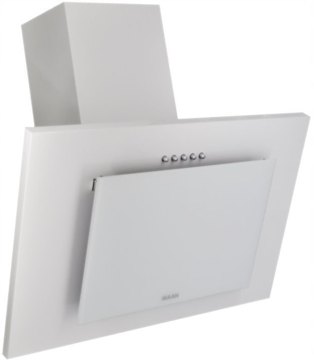 Dunstabzugshaube weiß LED 60cm Glas SILENT Leise