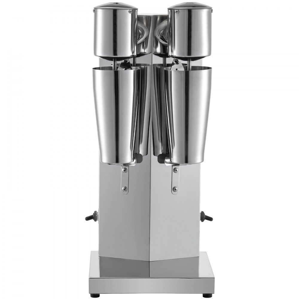 Getränkemixer 150W, Milchshaker elektrisch 800ml, Doppelköpfe, Silber, Elektromixer für Shakes, Cocktailmixer, Milchshakemaschine, Barmixer, Standmixer, gewerbliche private Nutzung