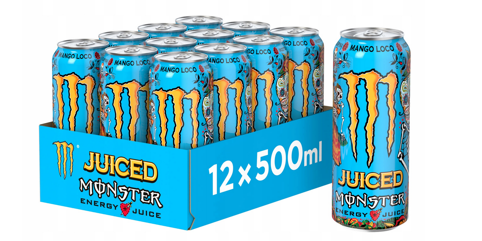 Monster Mango Loco energiedrank 500 ml (pak van 12)