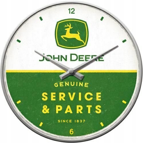 John Deere Wanduhr – 31 cm – Metall und Glas, perfekt für Geschenke