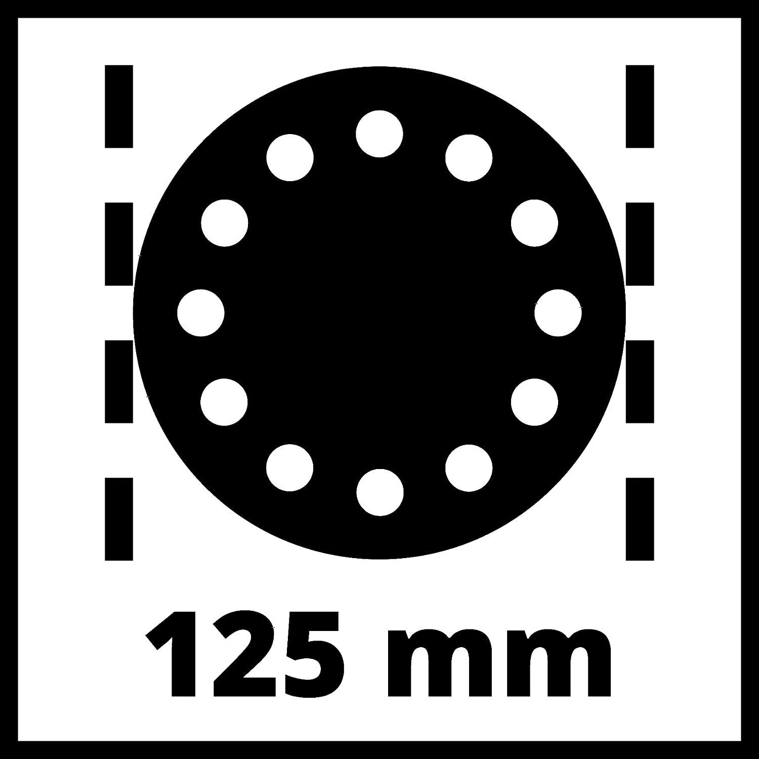 Einhell Exzenterschleifer TC-RS 38 E (380 W, Schleifteller Ø 125 mm, Drehzahlregelung, Staubbeutel, Klett-Schleifpapier)