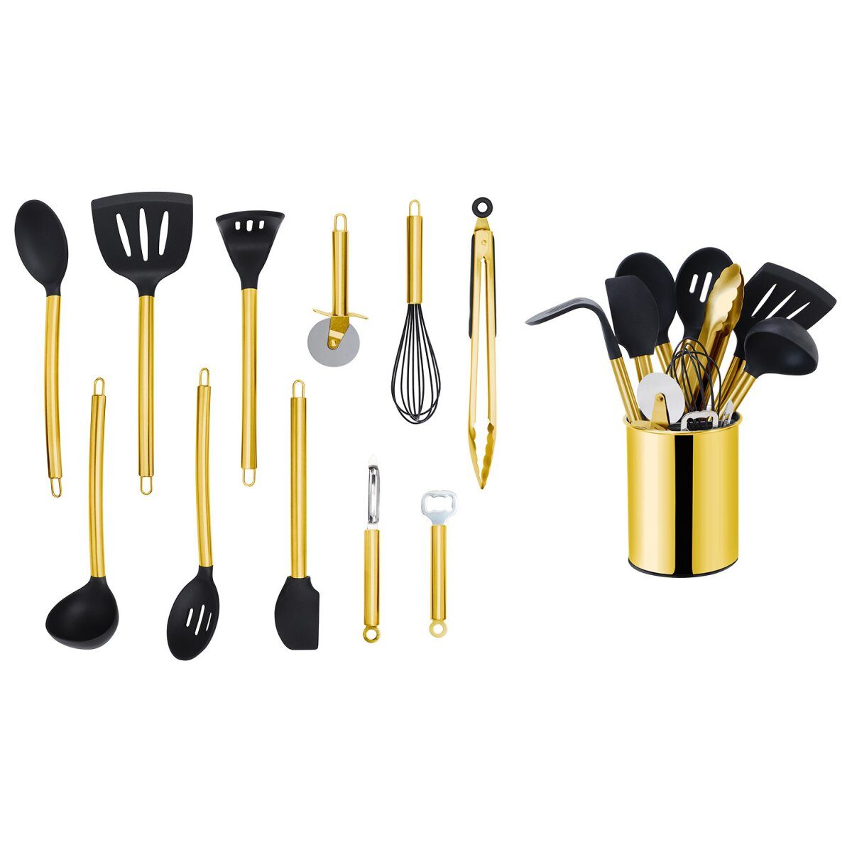 Ensemble d'ustensiles de cuisine ECHTWERK (or, 12 pièces)