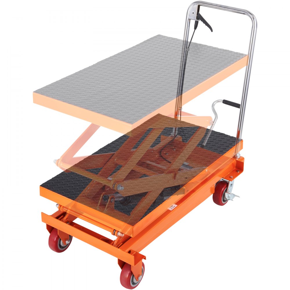 Hydraulic scissor lift table 350 kg load capacity lifting table trolley 350-1530 mm lifting range lifting table workshop 905 x 510 mm platform scissor lift truck double scissors for factories warehouses supermarkets Hydraulic scissor lift table 350 kg load capacity lifting table trolley 350-1530 mm lifting range lifting table workshop 905 x 510 mm platform scissor lift truck double scissors for factories warehouses supermarkets