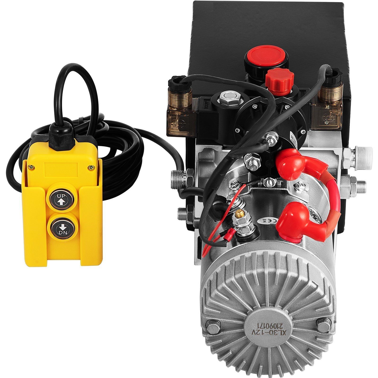 UNIT met AFSTANDSBEDIENING 6l dubbelwerkende hydraulische pomp 12V hydraulische unit hydraulische pomp vrachtwagen kipper aanhanger hydraulische autoradio kipperset