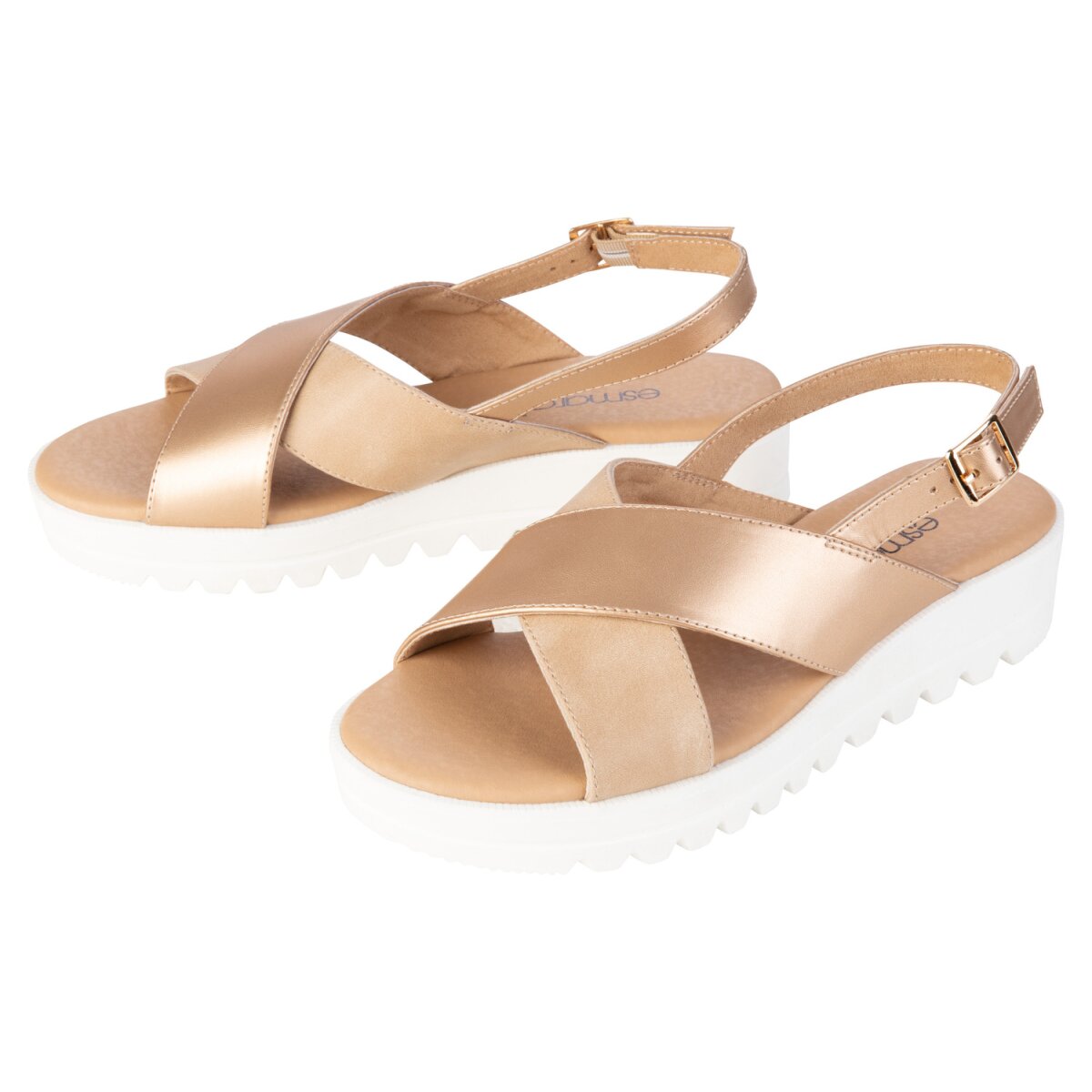 esmara® Damen Sandalen mit modischem Keilabsatz (Taupe, 37) esmara® Damen Sandalen mit modischem Keilabsatz (Taupe, 37)