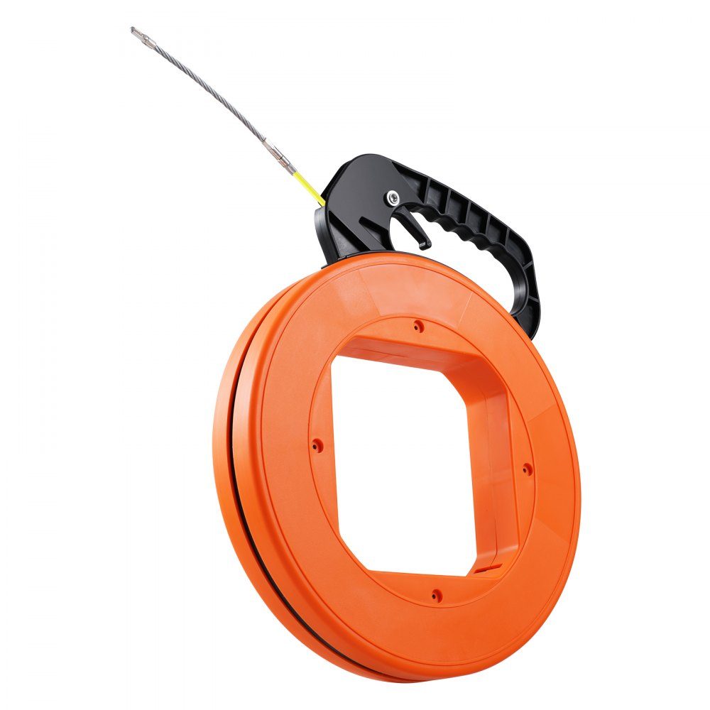 Pulling Aid, 60.96m x 4.7mm, Fiberglass Wire Puller with Optimized Housing & Handle, User-Friendly Cable Pulling Tool, Pulling Spiral for Wall & Electrical Cables, Non-Conductive