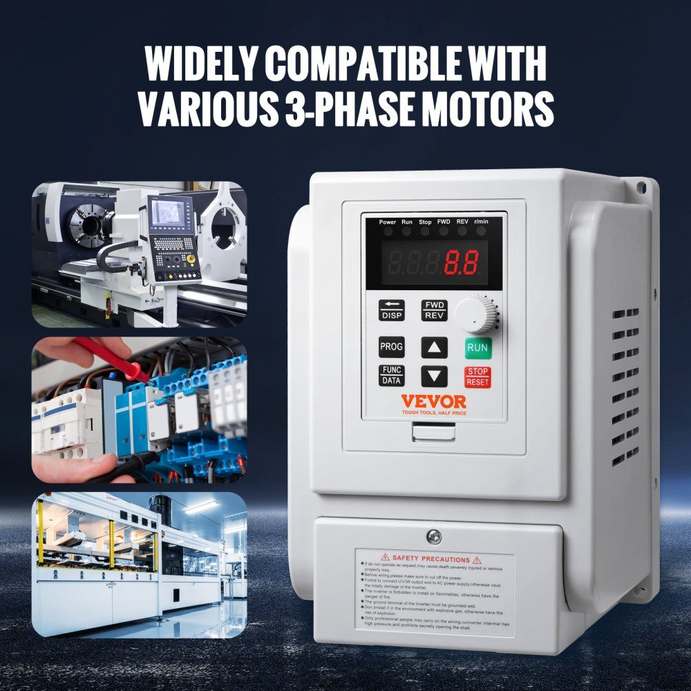 4kW 18A 5HP Frequency Inverter VFD AC 220-240V Frequency Controller Speed ​​Controller Frequency Converter Inverter Motor VFD Inverter Variable Frequency Driver including 20cm control cable