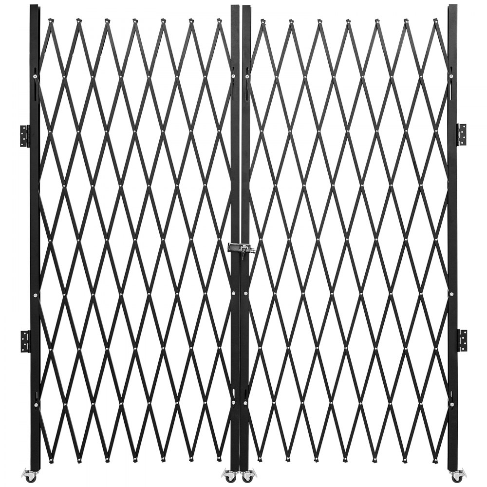 Doppeltes faltbares Sicherheitstor, 156 x 310 cm großes Falttürtor, Akkordeon-Sicherheitstor aus Stahl, erweiterbares Sicherheitstor, 360° rollendes Barrikadentor, Scherentor oder Tür mit Schlüsseln Doppeltes faltbares Sicherheitstor, 156 x 310 cm großes Falttürtor, Akkordeon-Sicherheitstor aus Stahl, erweiterbares Sicherheitstor, 360° rollendes Barrikadentor, Scherentor oder Tür mit Schlüsseln