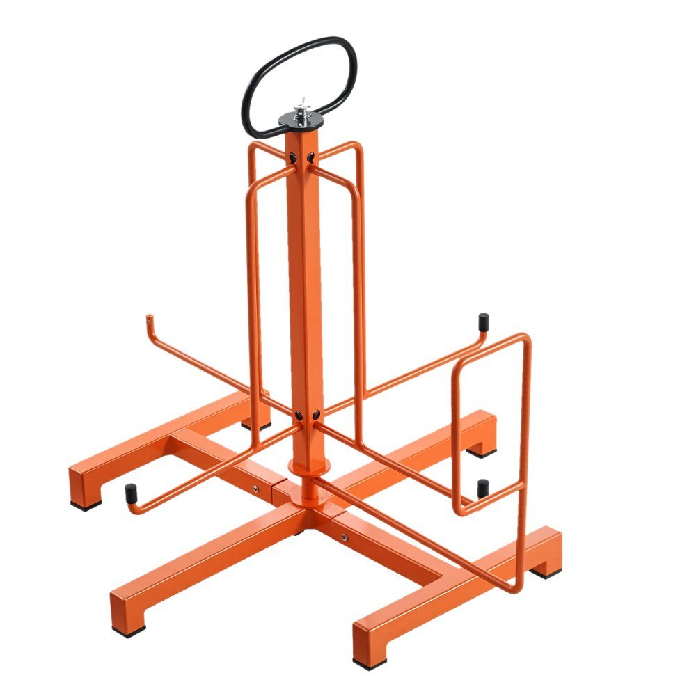Wire Spool Holder, Floor or Wall Mounted (100/50 lbs), Cable Spool Dispenser, Portable Wire Reel with Handle, Swivel Eyelet, for Cable Transport in Various Conditions