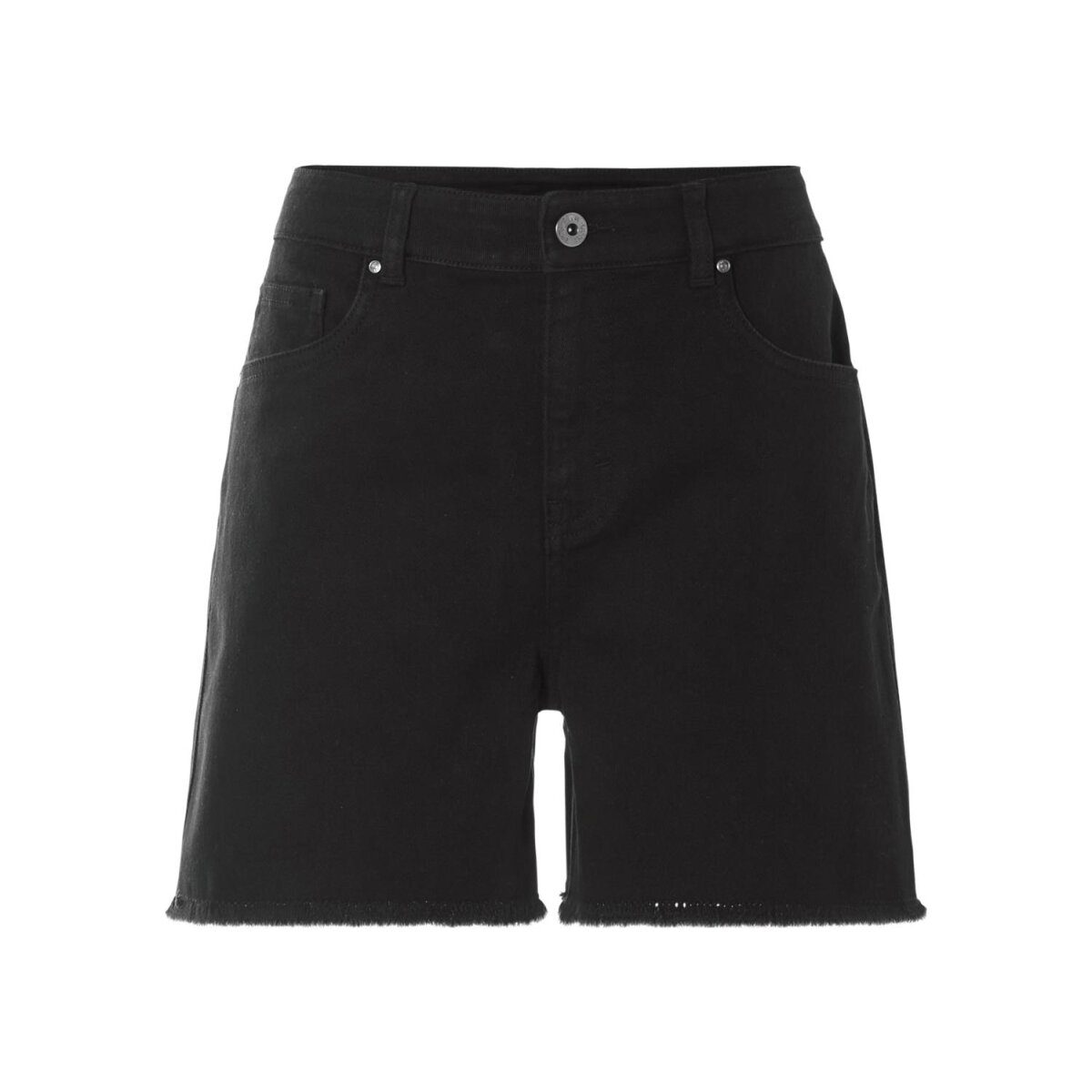 esmara® dames-denimshort met casual uitgesneden pijp (zwart, 44)
