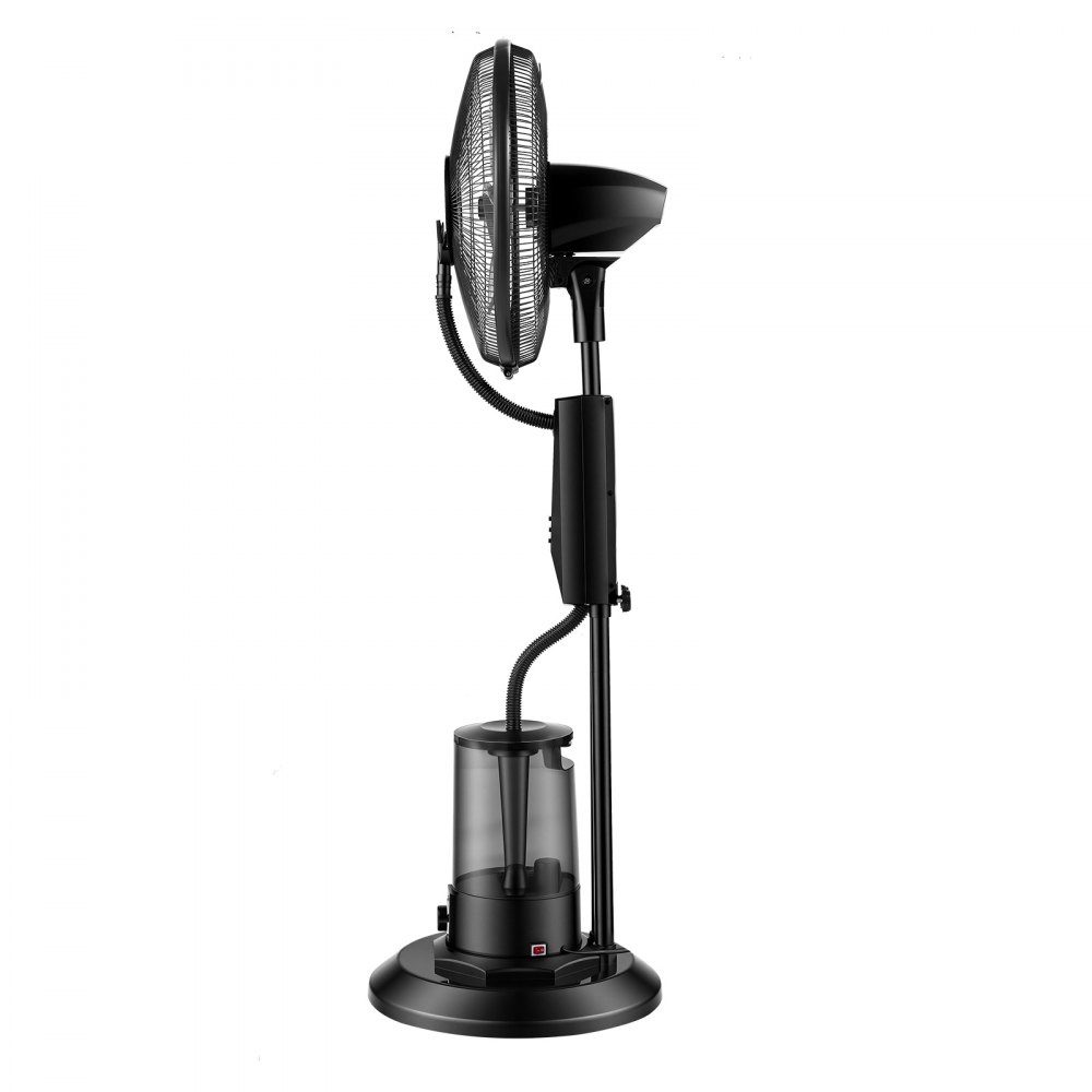 Standventilator mit Nebel, 75-W-Ventilator mit 3-Liter-Wassertank, 3 Windstufen, Timer und Fernbedienung, Luftbefeuchter mit Sprühsystem für Innen- und Außengarage, Terrasse, Wohnzimmer, 3 Modi