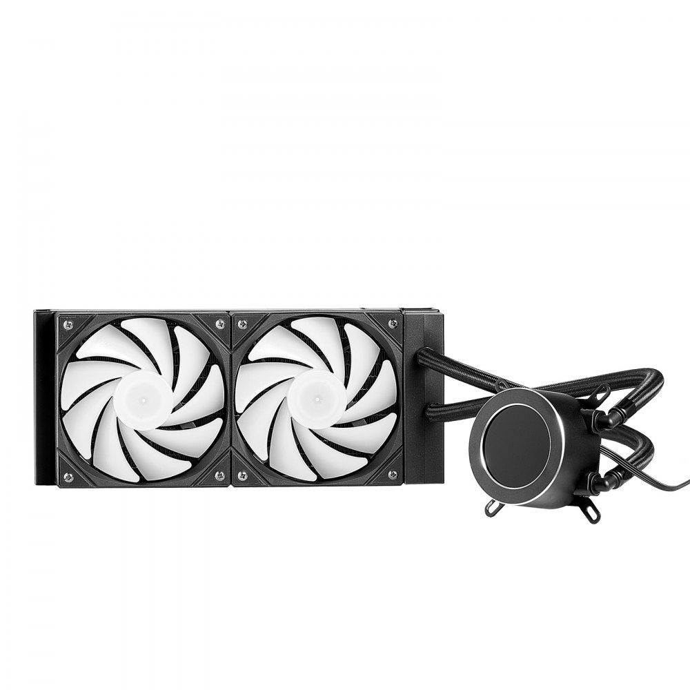 CPU Liquid Cooler AIO CPU Water Cooler - 120mm PWN Fan and Pump PC Water Cooling with 2" LCD Display and ARGB Light for Intel 115X/1366/2011/1700/1200 AMD AM4/AM5