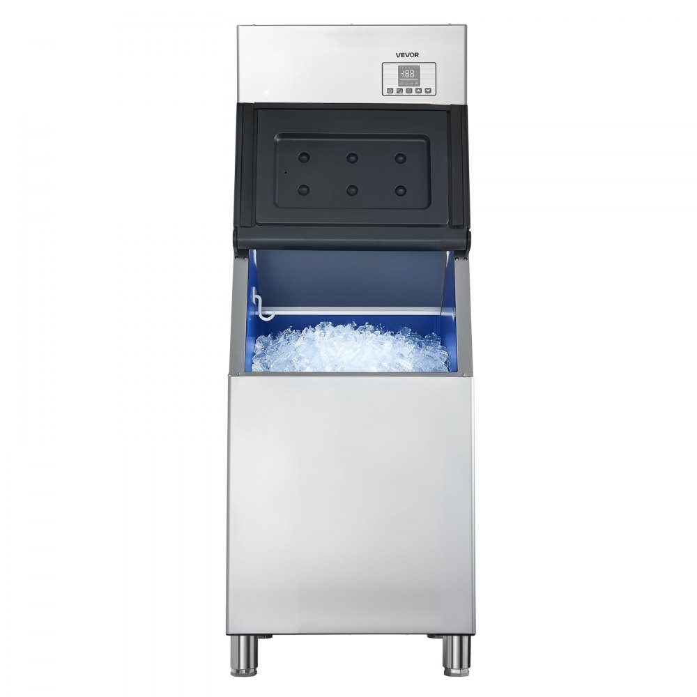 Commercial Ice Machine, 181kg/Day Ice Maker with 136kg Stainless Steel Storage Container, Automatic Self-Cleaning Ice Machine with Touch Screen for Bar, Cafe, Restaurant, Shop, Commercial