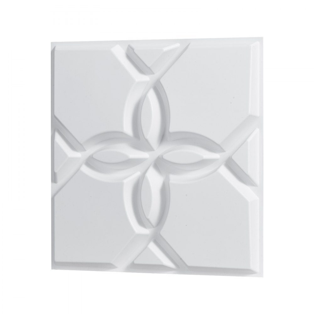 3D-Wandpaneele, 33er-Set, 30 x 30 cm, PVC-Wandpaneele in modernem, minimalistischem Blumendesign, Wanddekoration, Inneneinrichtung für Schlafzimmer, Wohnzimmer und Spielzimmer, Mattweiß