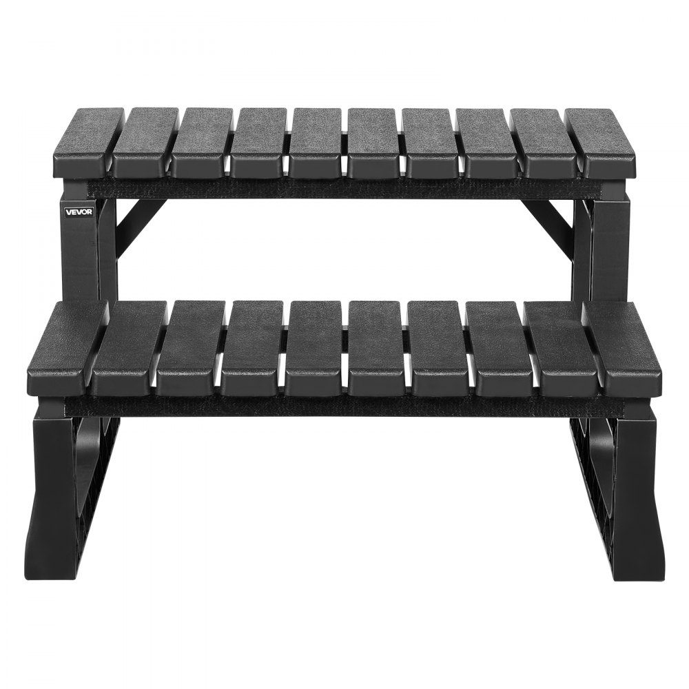 Bathtub Step, Pool Stairs, 2-Step Outdoor Stairs, 23.5" Wide PP Ladder for Above Ground/Inflatable Pools with 300lb Load Capacity, Versatile for RVs with Porches and Patio