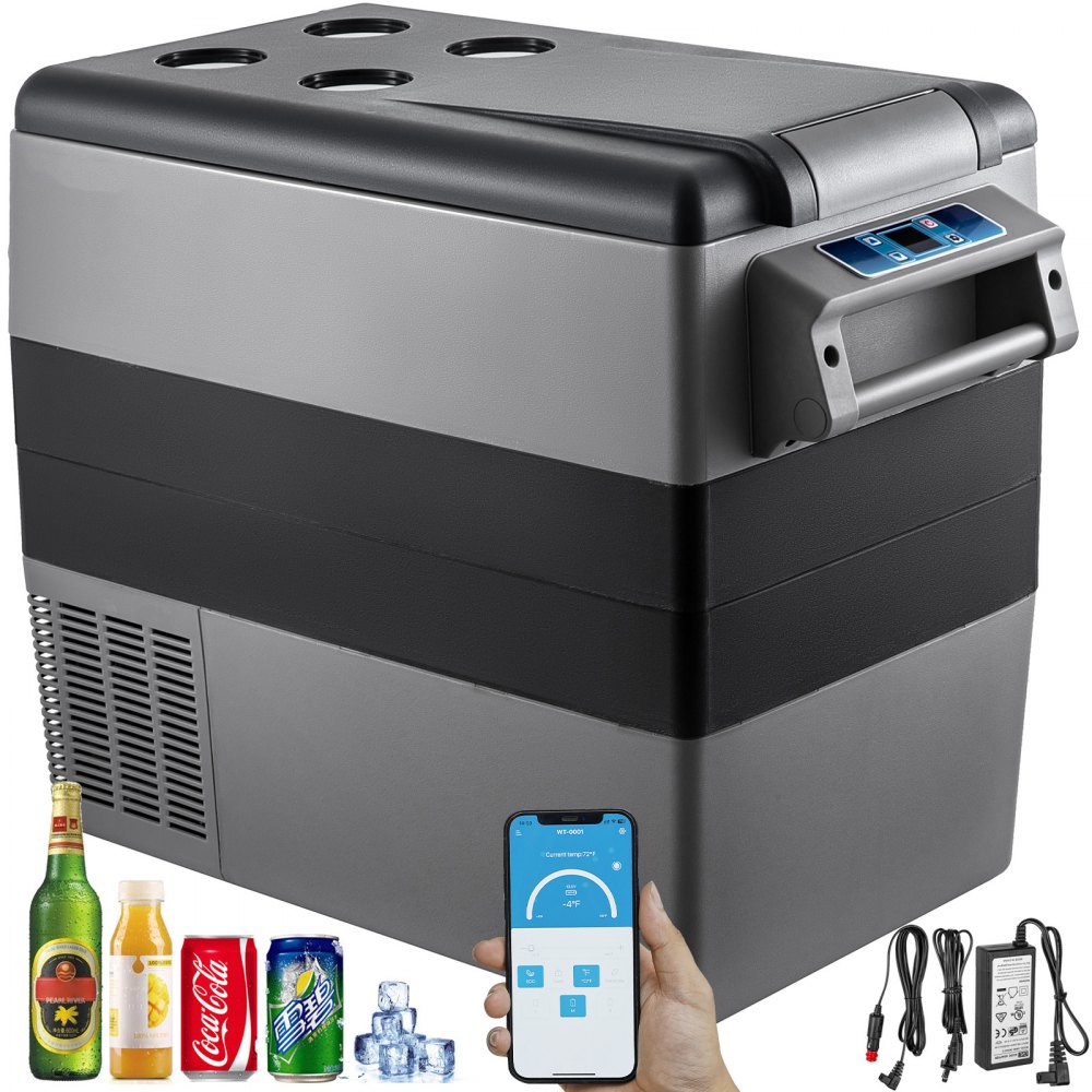 Glacière à compresseur Portable 55L, réfrigérateur de voiture 220V, Mini réfrigérateur électrique, petit congélateur pour voiture, Camping, camion, bateau Glacière à compresseur Portable 55L, réfrigérateur de voiture 220V, Mini réfrigérateur électrique, petit congélateur pour voiture, Camping, camion, bateau