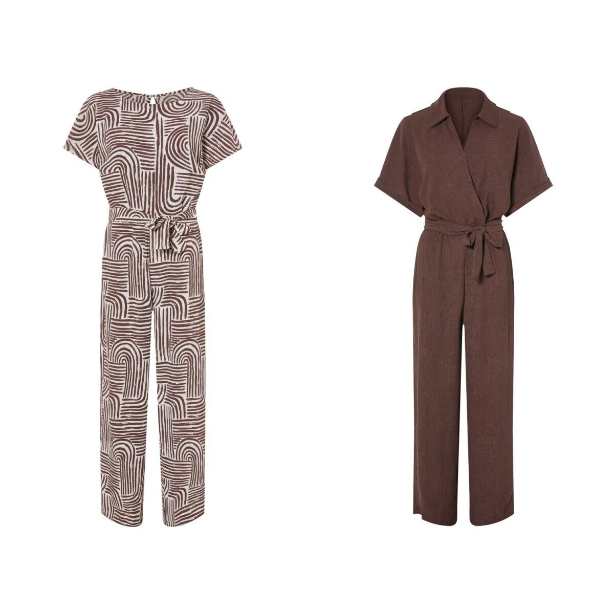 esmara® Damen Jumpsuit, in modischer Crêpe-Struktur