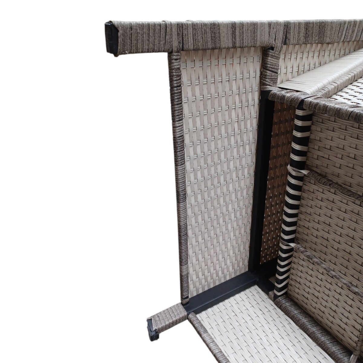 Gardamo Vigo wicker lounge set, 4 pieces, gray