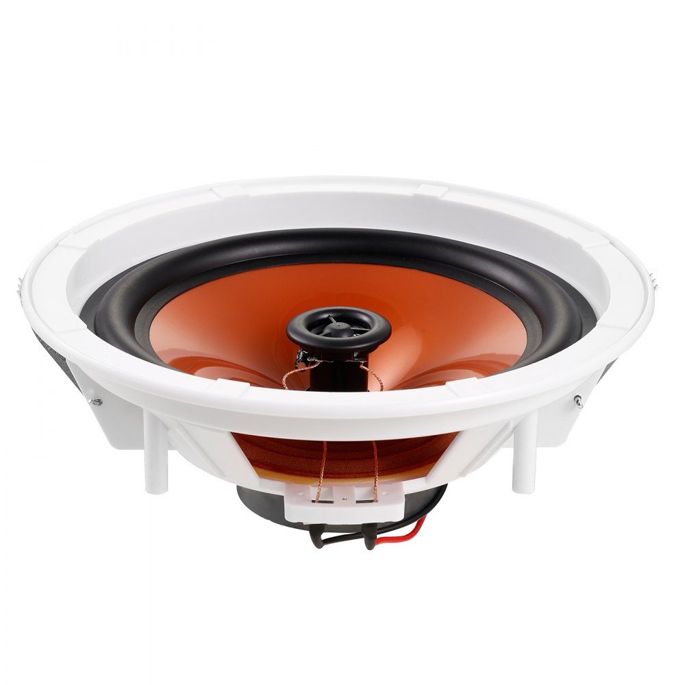 Set of 4 approx. 20 cm ceiling speakers, 100 W, in-ceiling and in-wall speaker system with 8 Ω impedance and 89 dB sensitivity, for home, kitchen, living room, bedroom or covered porch