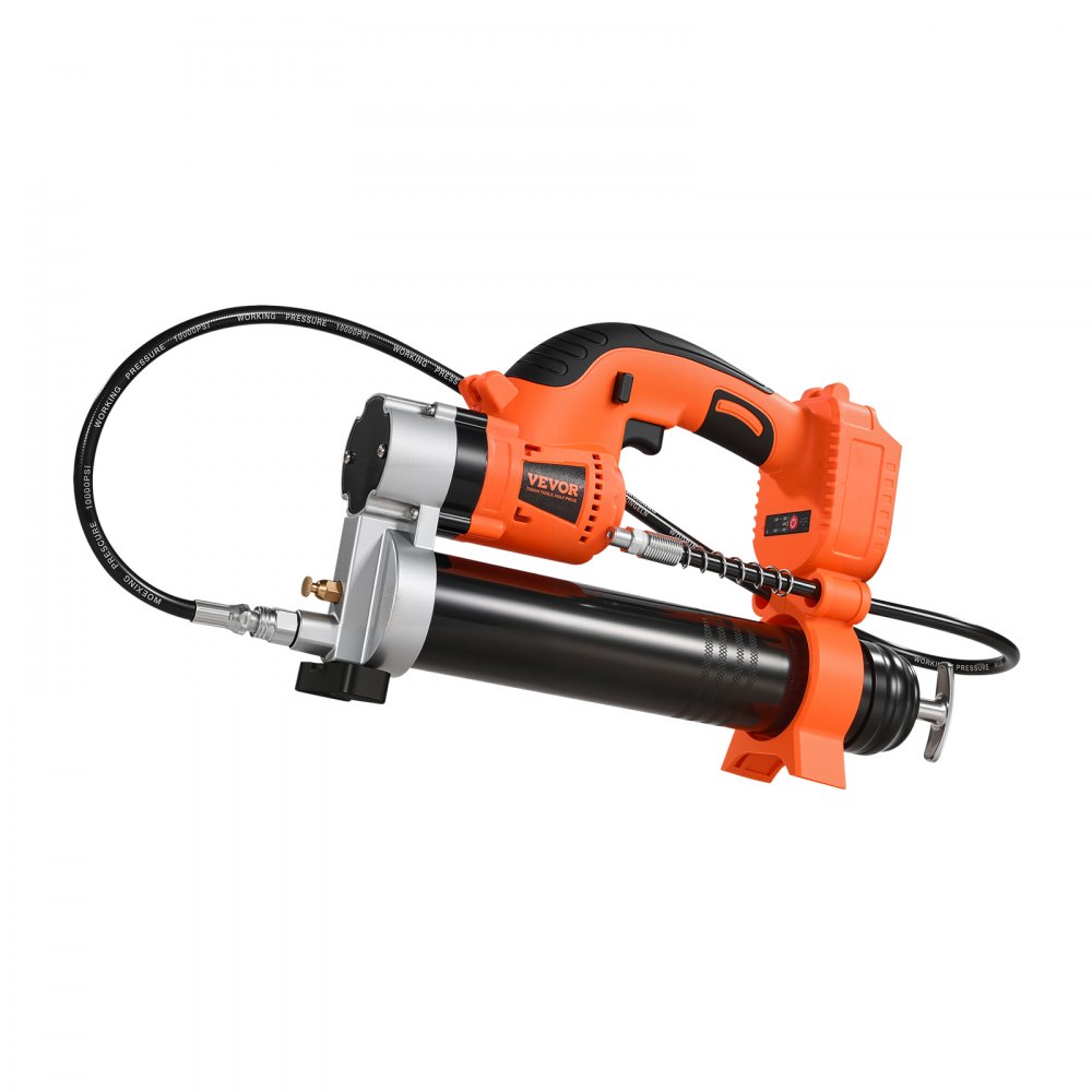 Cordless grease gun, 55 MPa, one-hand grease gun with LED & 90 cm hose, 20 V battery operation & trigger, compatible with 18 V Makita batteries, for lubricating vehicles or machines (tool only) Cordless grease gun, 55 MPa, one-hand grease gun with LED & 90 cm hose, 20 V battery operation & trigger, compatible with 18 V Makita batteries, for lubricating vehicles or machines (tool only)