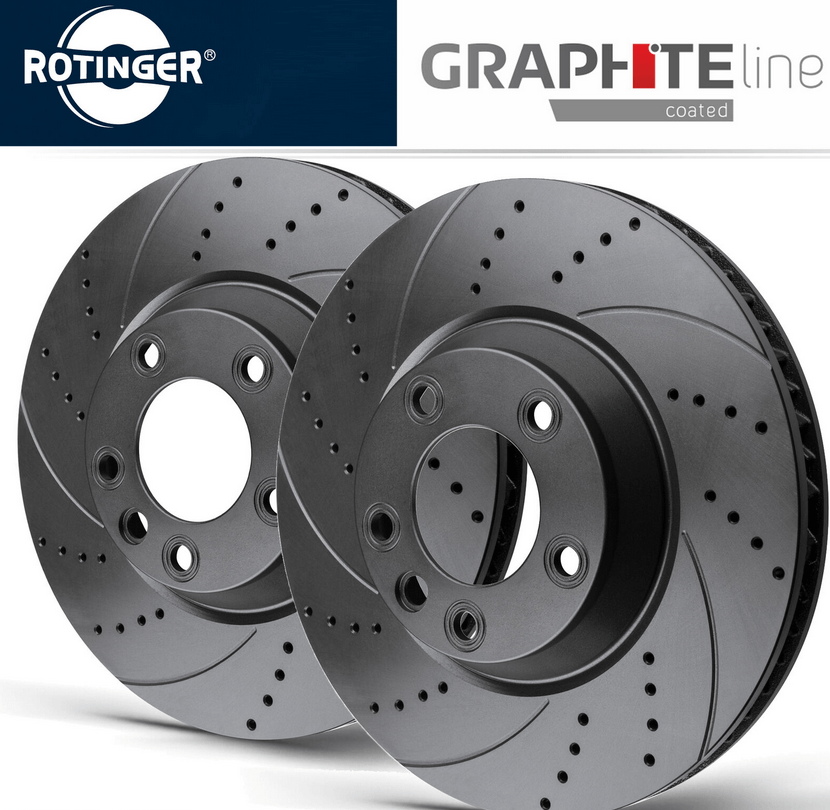 2x Zestaw sportowych tarcz hamulcowych Rotinger Graphite na oś przednią - MG MG ZS ZR GBD90852 2x Zestaw sportowych tarcz hamulcowych Rotinger Graphite na oś przednią - MG MG ZS ZR GBD90852