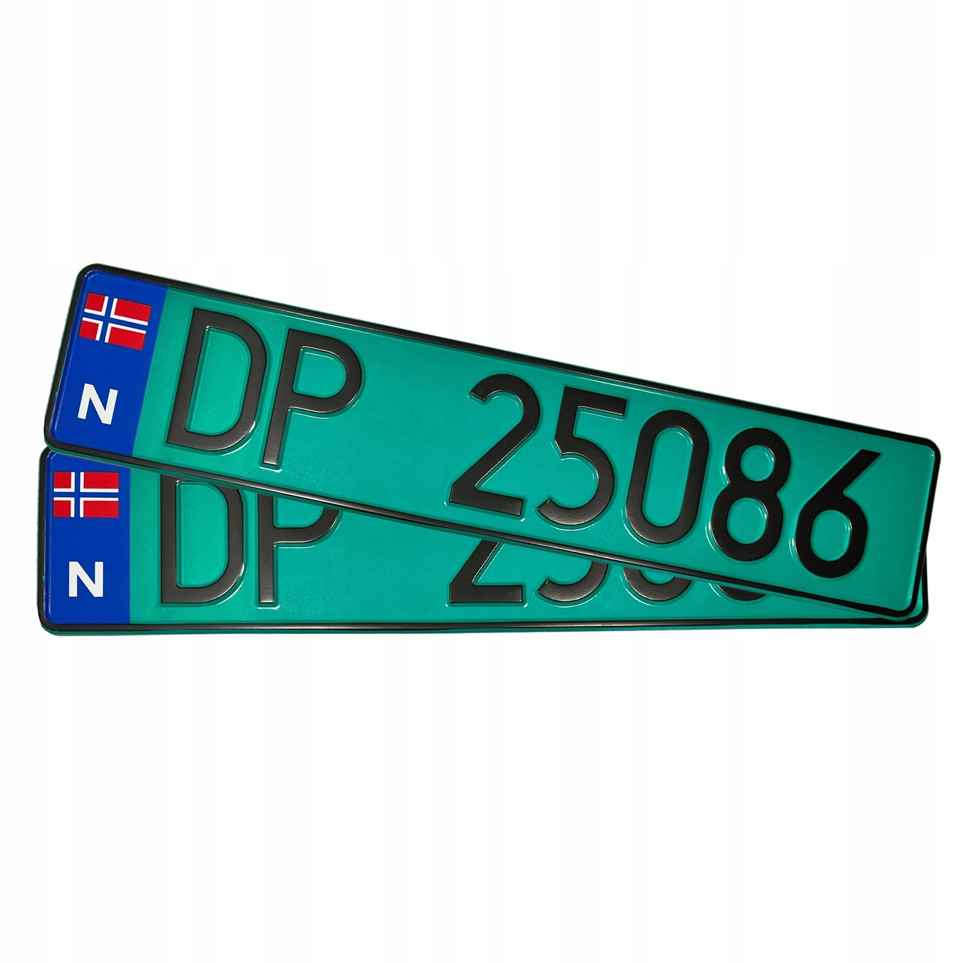 Plaque d'immatriculation de voiture avec gaufrage original de la Norvège pour les collectionneurs ou à des fins d'exposition