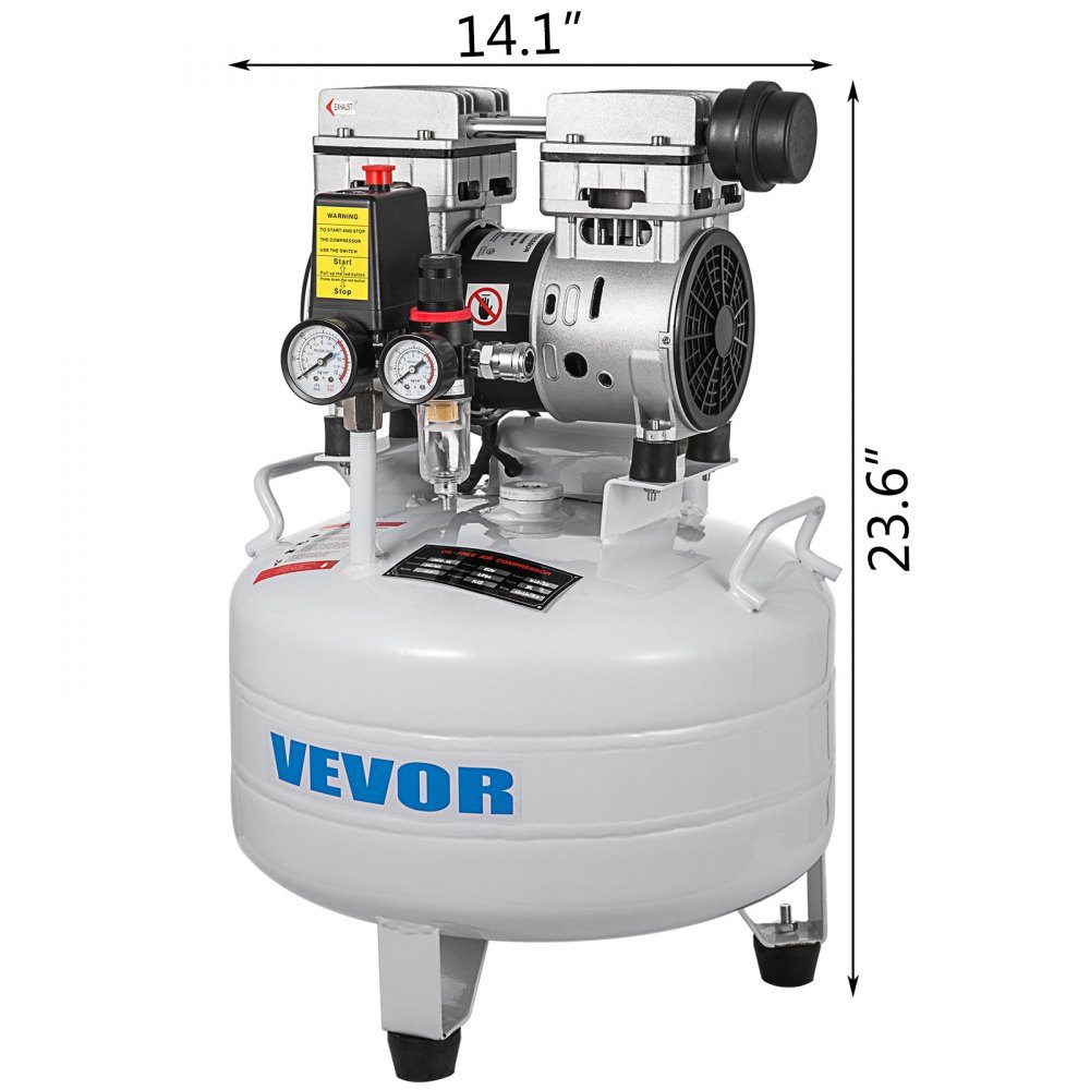 850W Luftkompressor 30L Flüsterkompressor Druckluftkompressor ölfreie Luftlieferung