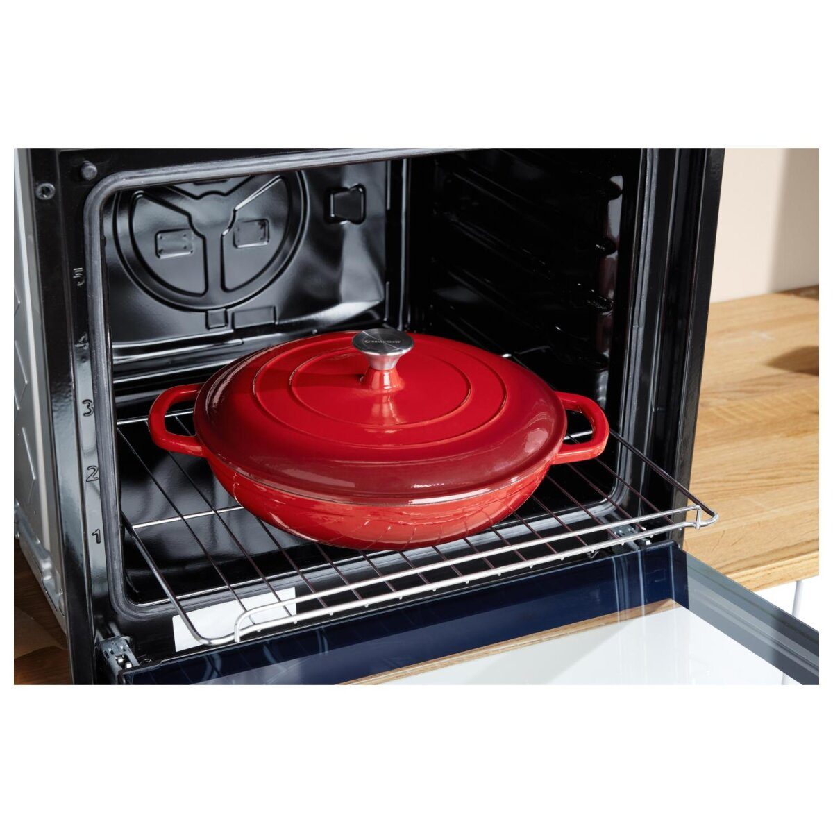 SILVERCREST® gietijzeren serveerpan 30 cm / 3,7 liter