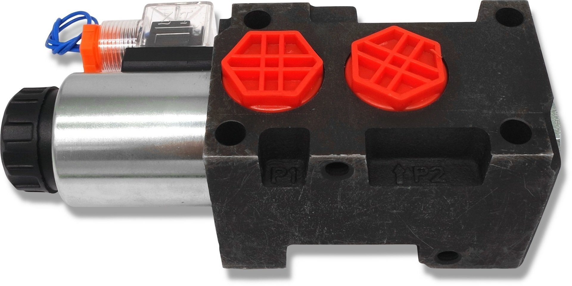 Hydraulic distributor 4 SEK 40L SET Joystick Bowden cable front loader magnetic valve