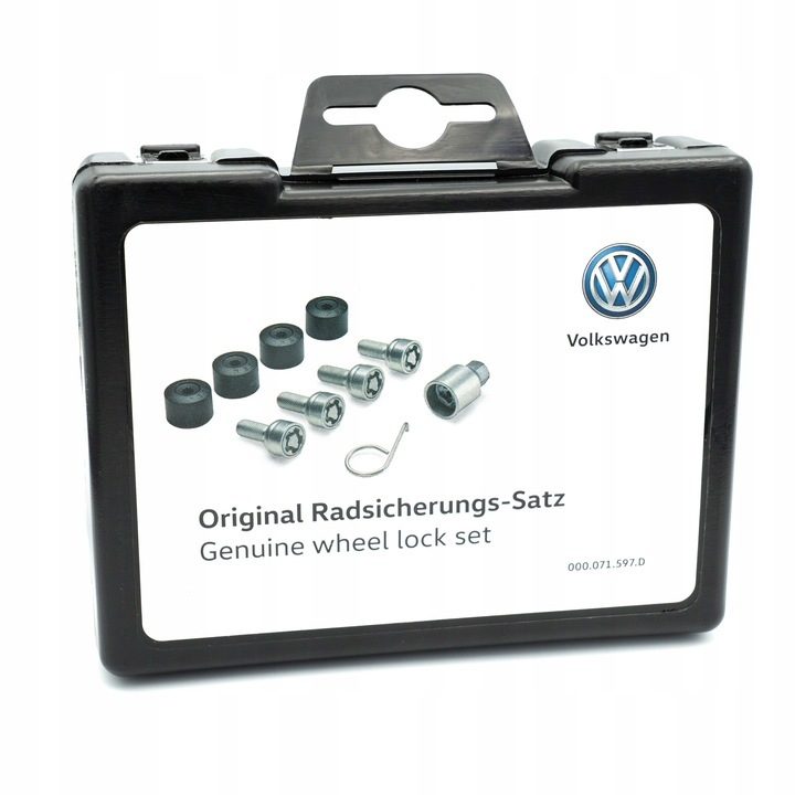 Jeu de vis de fixation antivol de jante antivol de roue Volkswagen OE 000071597D