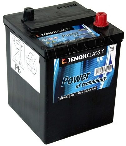 Jenox 6v Klassieke 80ah 600a batterij – Artikelnr. 080 010