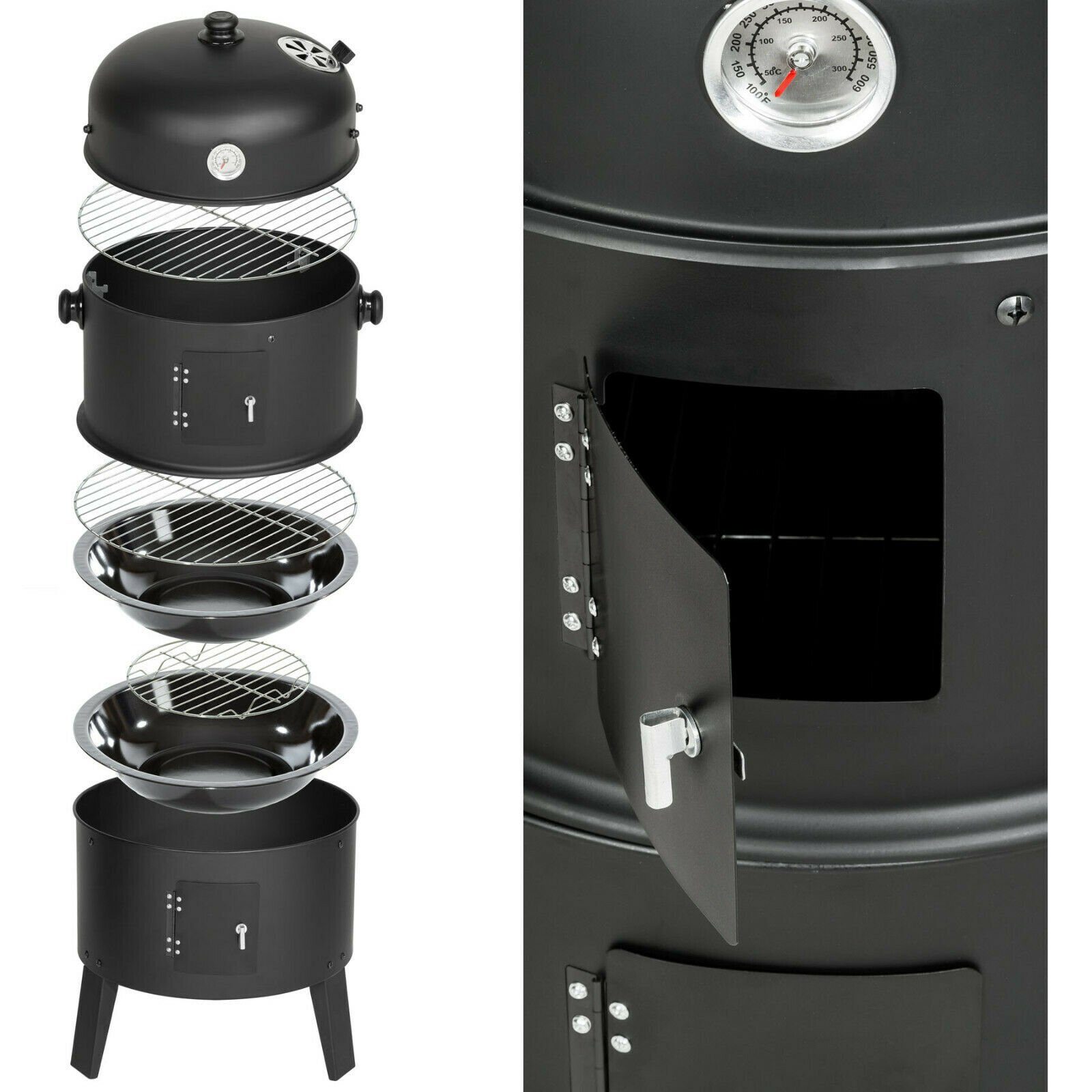 *Bestseller* Wędzarnia Grillowa 3 w 1