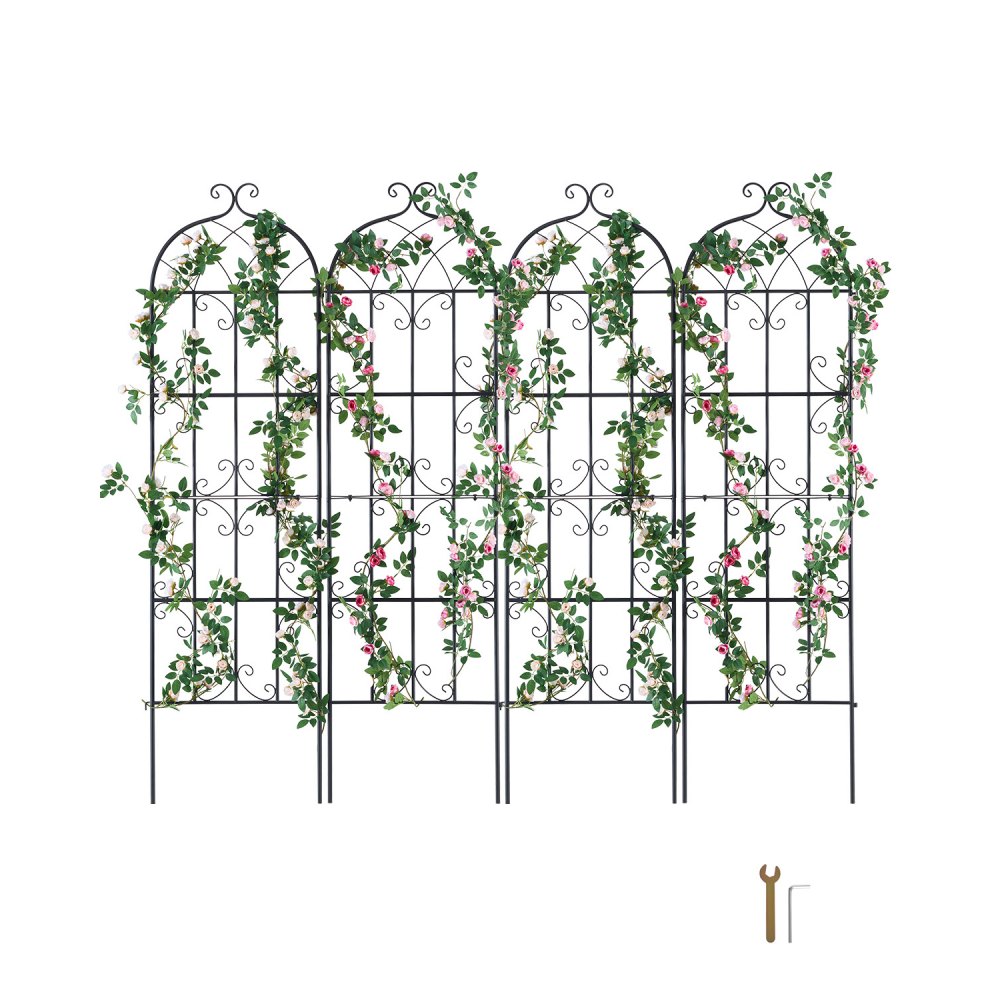 Klimplant Trellis 51x180cm Set van 4 roestvrije metalen Trellis voor tuin Bloemen Trellis voor rozen Trellis Komkommer Ondersteuning Decoratieve Clematis Trellis voor binnenplaatsen en gazons Klimplant Trellis 51x180cm Set van 4 roestvrije metalen Trellis voor tuin Bloemen Trellis voor rozen Trellis Komkommer Ondersteuning Decoratieve Clematis Trellis voor binnenplaatsen en gazons