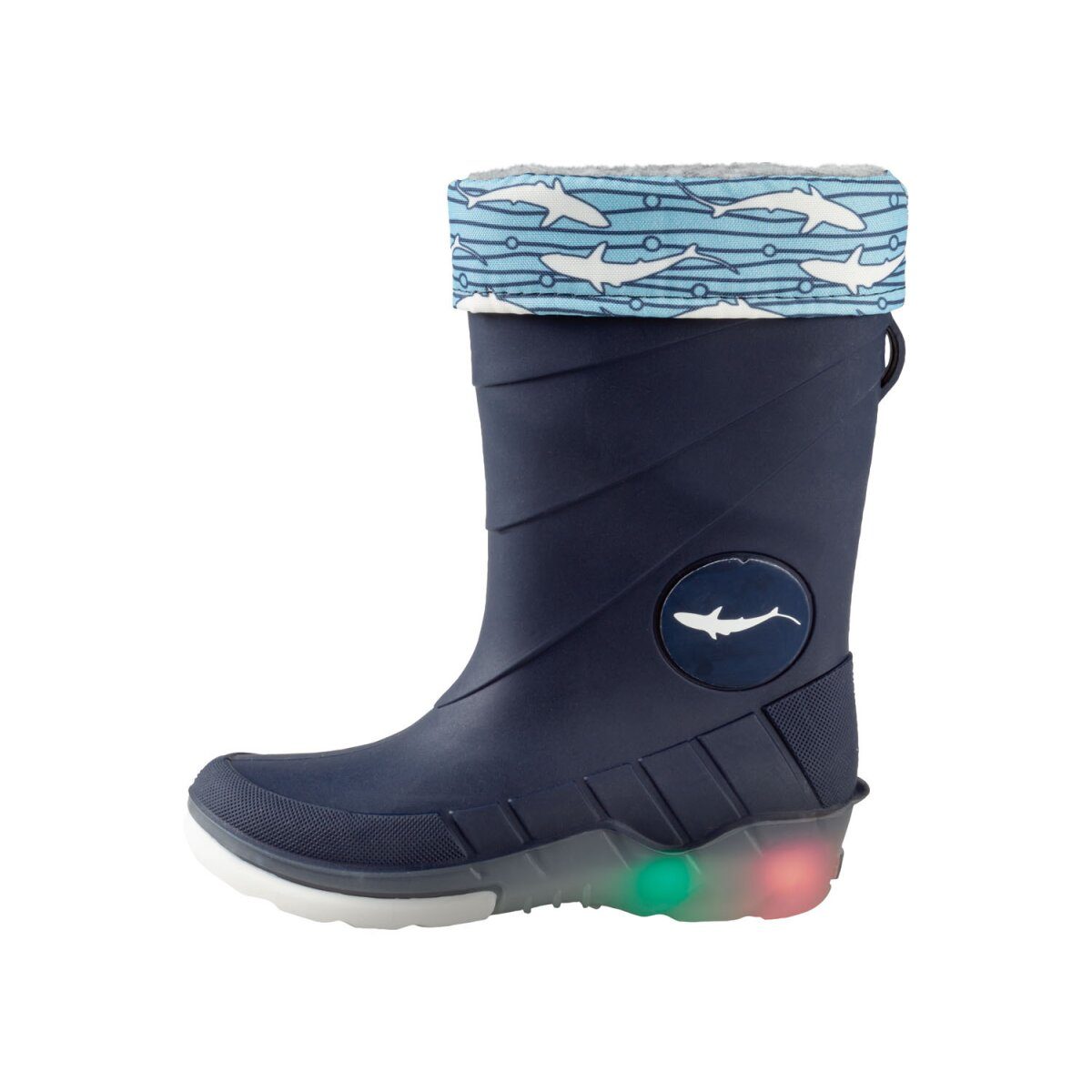 lupilu Toddler Boys Rain Boots with Cool Flashing Effect (Navy, 24/25)