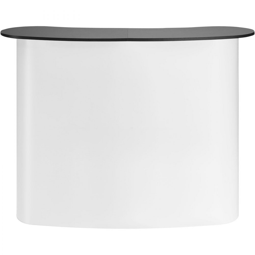 Tragbare Messetheke, Messetheke, 130 x 46,5 x 95 cm, Messestand, Ausstellungsthekenständer, faltbarer Promotion-Einzelhandels-Stehtisch, Pop-up-Podium mit Ablagefach, Tragetasche