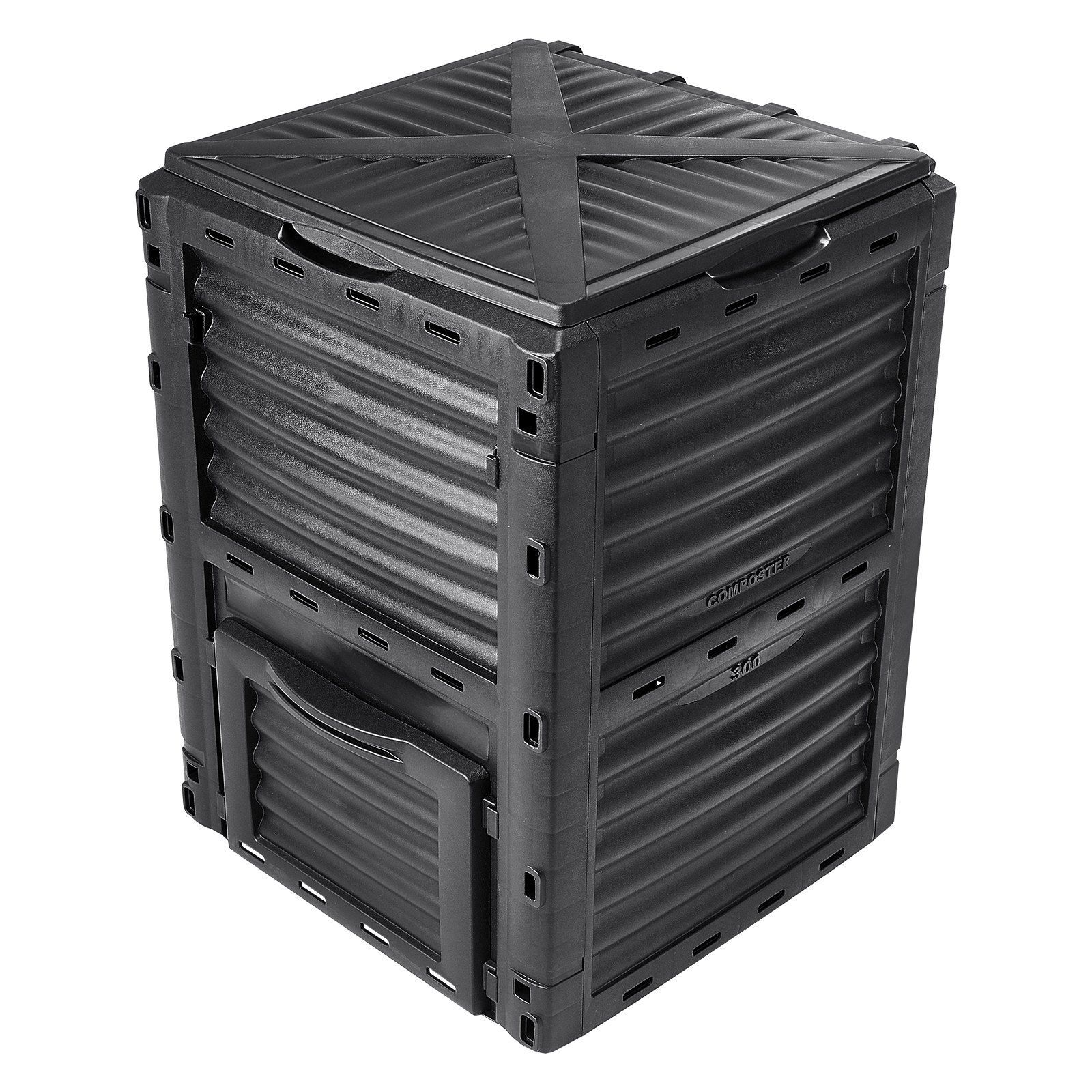 Composteur rapide Composteur de jardin 300 L 60,7 x 60,5 x 82,5 cm Composteur thermique Composteur en plastique PP résistant à la corrosion et à la chaleur pour réduire les déchets ménagers Composteur rapide Composteur de jardin 300 L 60,7 x 60,5 x 82,5 cm Composteur thermique Composteur en plastique PP résistant à la corrosion et à la chaleur pour réduire les déchets ménagers