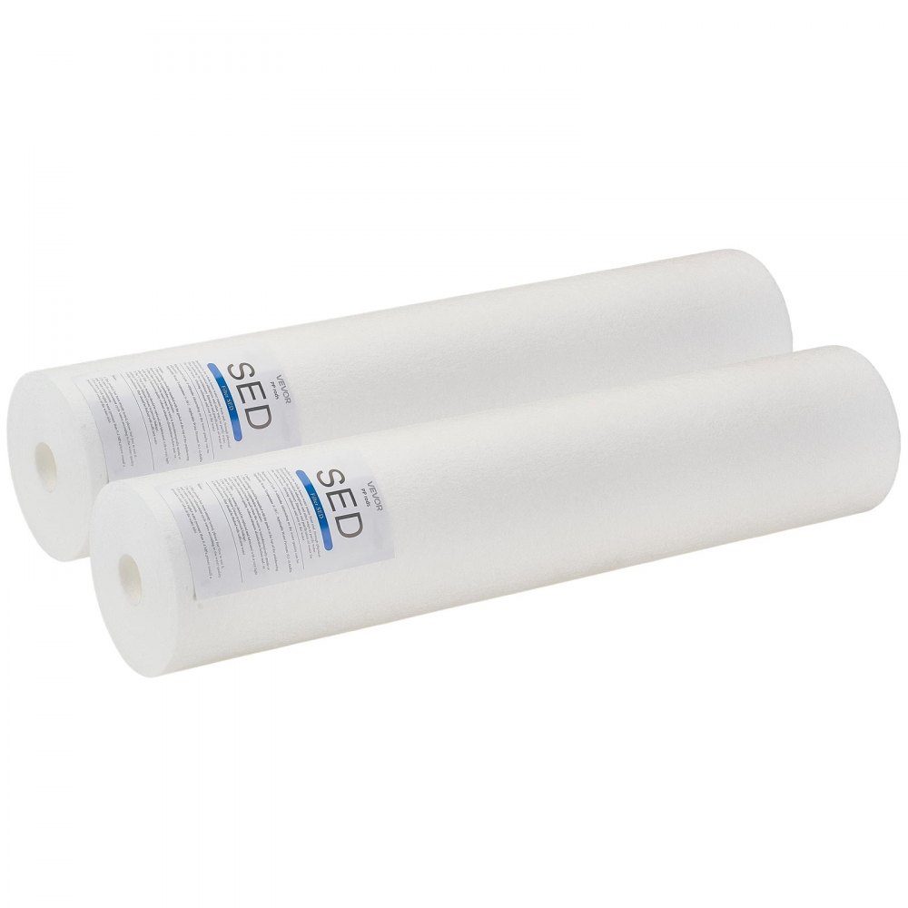 2-pack vervangingscartridge voor waterfilters voor het hele huis, 115x507 mm polypropyleen sedimentfilter voor 3-traps waterfiltersysteem, vermindert chloor, slechte smaak en geur