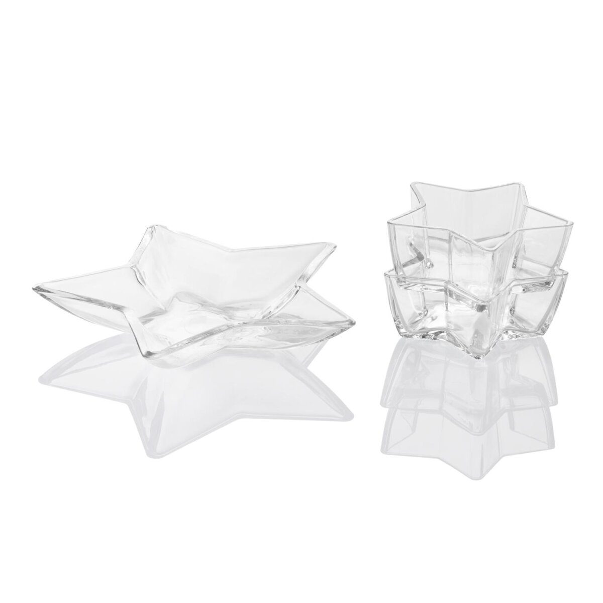 LIVARNO HOME Glas-Schalen-/Servierteller-Set (Stern, 3-teilig)