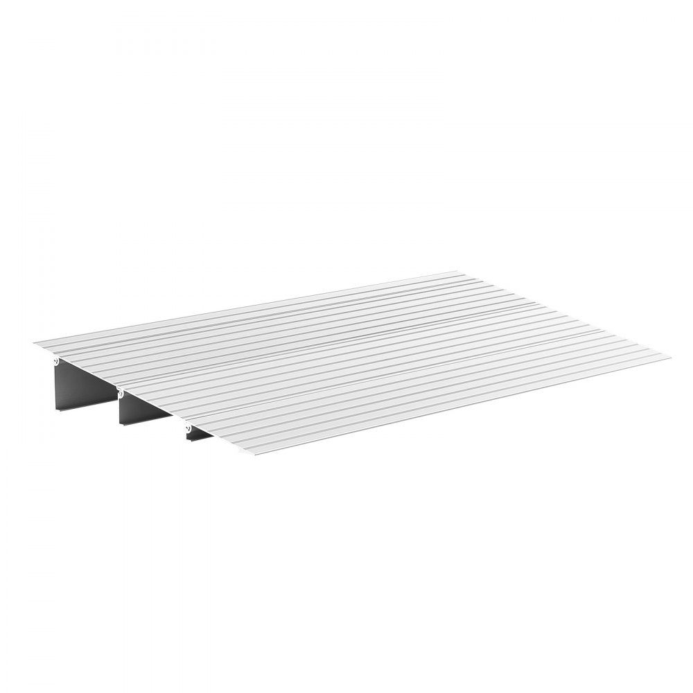 Türschwellenrampe, 423 x 864 x 87 mm, Rollstuhlrampe aus Aluminiumlegierung mit 360 kg Tragfähigkeit, Bordsteinrampen für Heimtreppen für Rollstühle, Roller, Gehhilfen, Fahrräder, Dreiräder