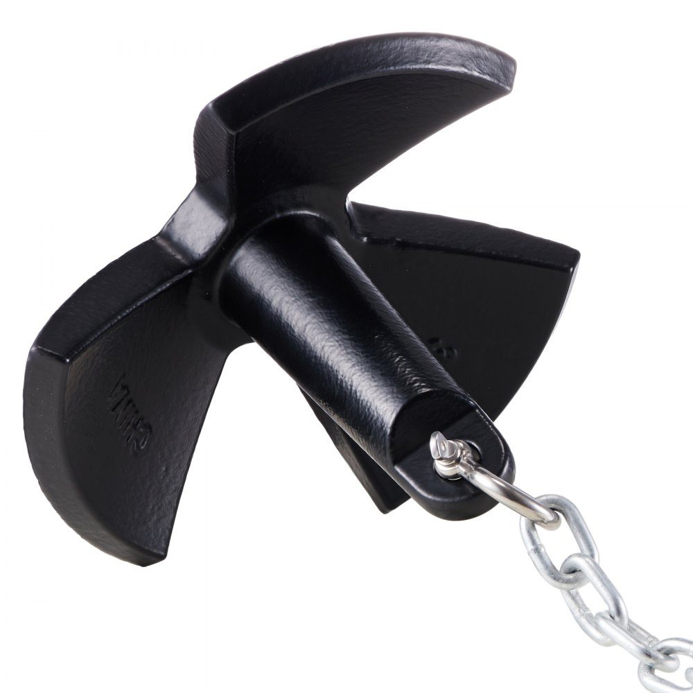 River Anchor Cast Iron Boat Anchor with Black Vinyl Coating 30 lbs, Marine Grade Mushroom Anchor for Boats up to 30 Feet, Impressive Holding Power in Mud Bottom Rivers and Lakes