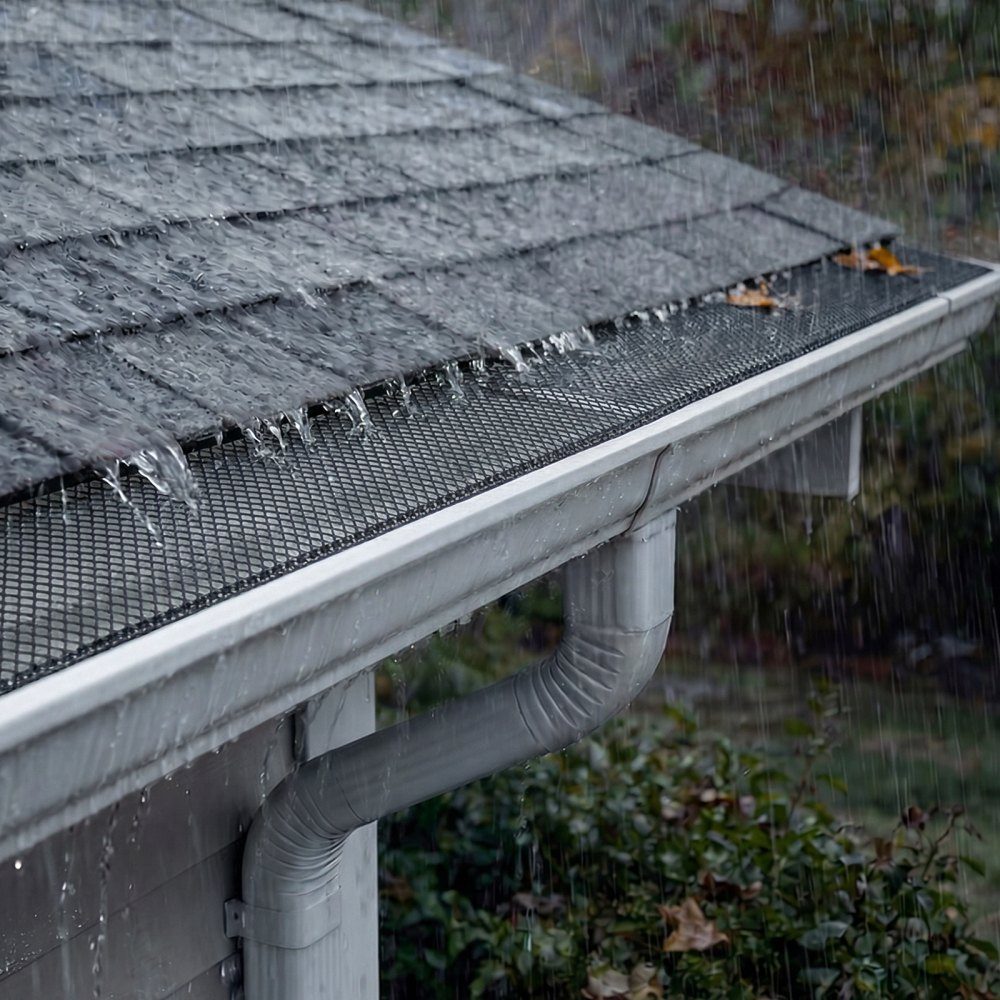 40 stuks gootbeschermers 152,4 mm, bladbeschermingsnet van gepoedercoat staal, gootbladbeschermers op maat te knippen met een totale lengte van 36,58 m, bladbeschermers met gaten van 6 mm voor huizen, carports, zwart