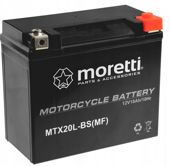 BATTERIE GEL MORETTI MTX20L-BS YTX20L-BS 18Ah – Réf. HT-47079