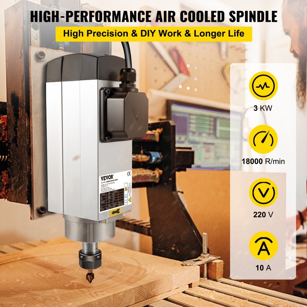 3KW Spindelmotor Linearmotor luftgekühlter Hochgeschwindigkeits-Schleif-Fräsmotor