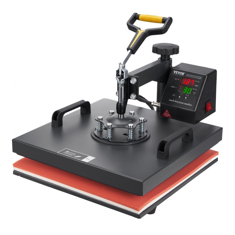 Transfer press 38 x 38 cm, transfer press 220 V, transfer press 1200 W, textile press 14 x 7.6 cm, shirt press max. 250 °C, sublimation press, hobby T-shirt press