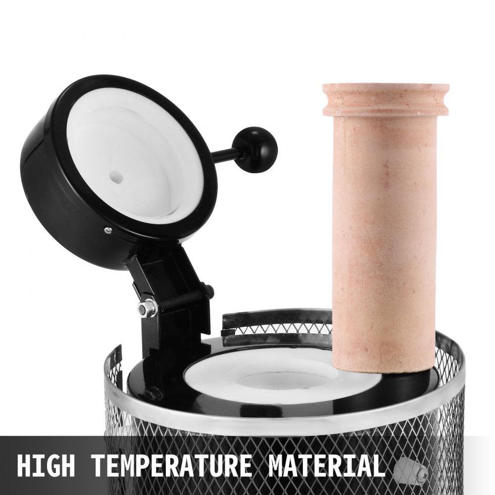 Gold Melting Furnace 1350W 1150℃ Maximum Temperature Digital Electric Melting Furnace 3kg Ceramic Crucible for Casting and Refining Precious Metals Processing Gold Silver Aluminum