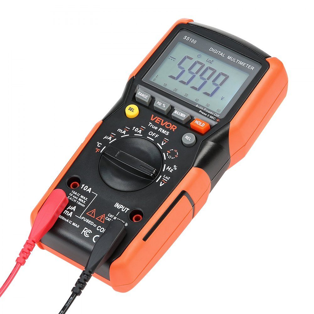Digital Multimeter, 6000 Count TRMS DC/AC Voltmeter Current Tester, Autoranging for Current, Voltage, Resistance, Capacity, Temperature, Diodes, Continuity, Low Impedance Measurement