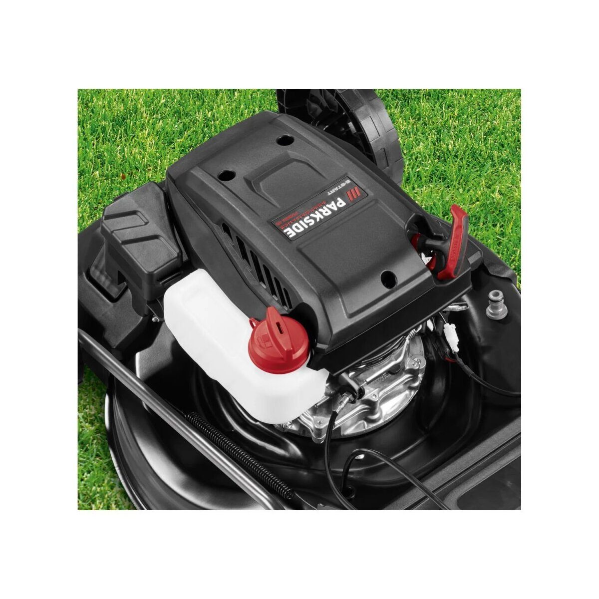 PARKSIDE PERFORMANCE® Benzin-Rasenmäher „PPBRM 46 B2“ mit Elektro-Starterbatterie und Ladegerät